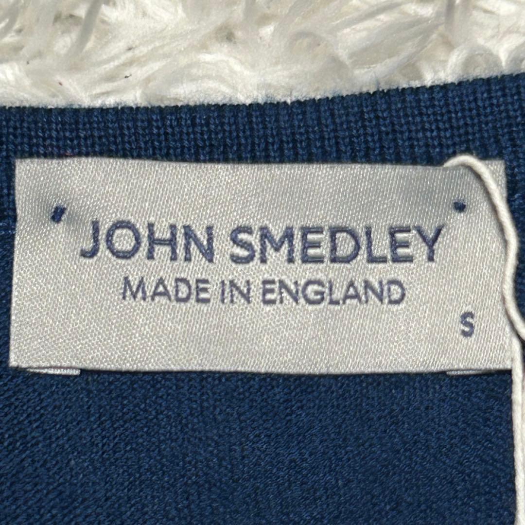 タグ付 未使用級 JOHNSMEDLEY 長袖 カーディガンS インディゴ