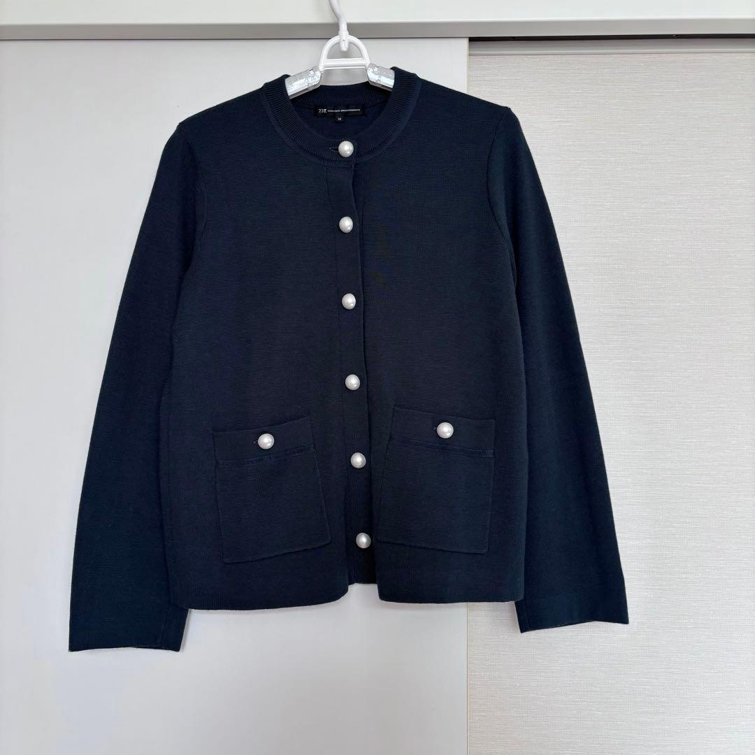 完売　23区　【CLASSY掲載】　ウールブレンド カーディガン　¥26,400