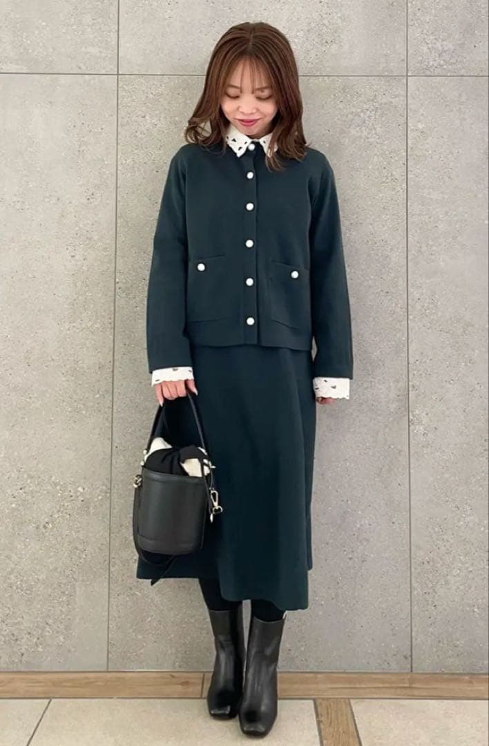 完売　23区　【CLASSY掲載】　ウールブレンド カーディガン　¥26,400