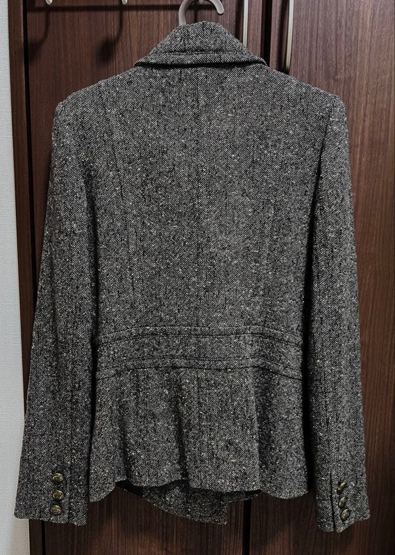 BURBERRY Londonグレー ツイード テーラードジャケット