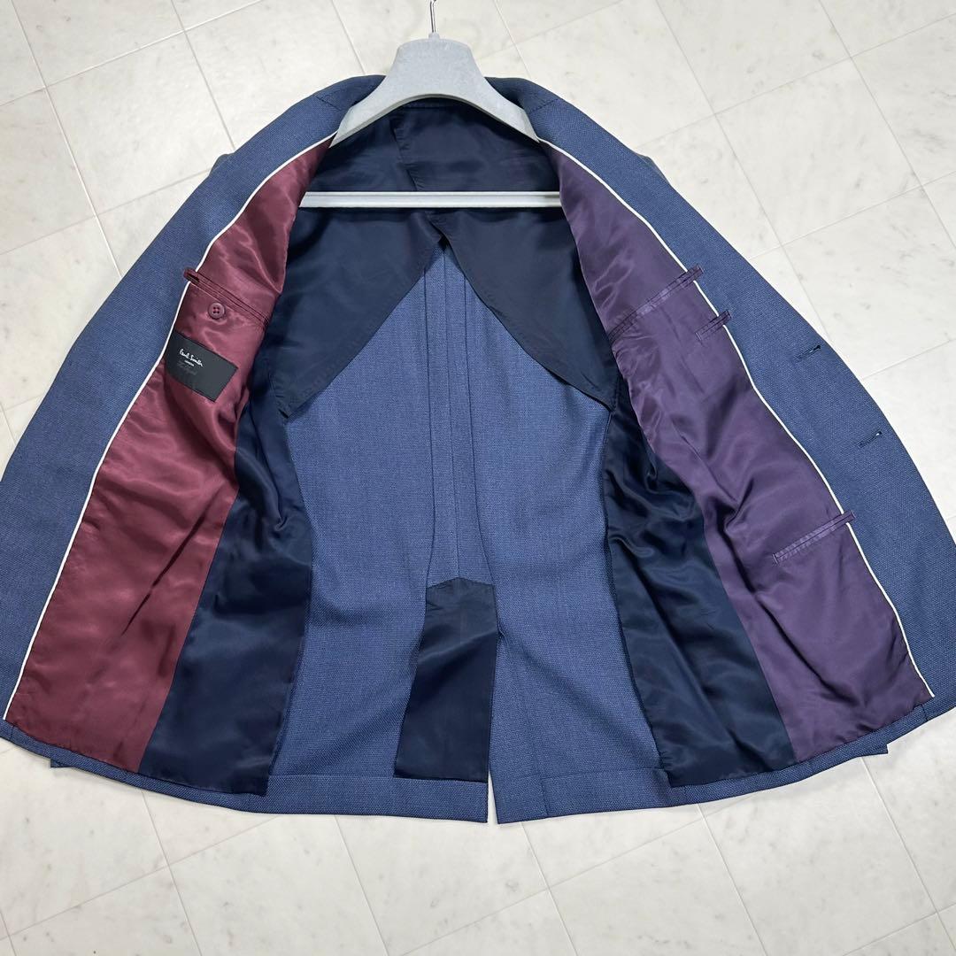 Paul Smith ポールスミス【M】シルク混テーラードジャケット ネイビー