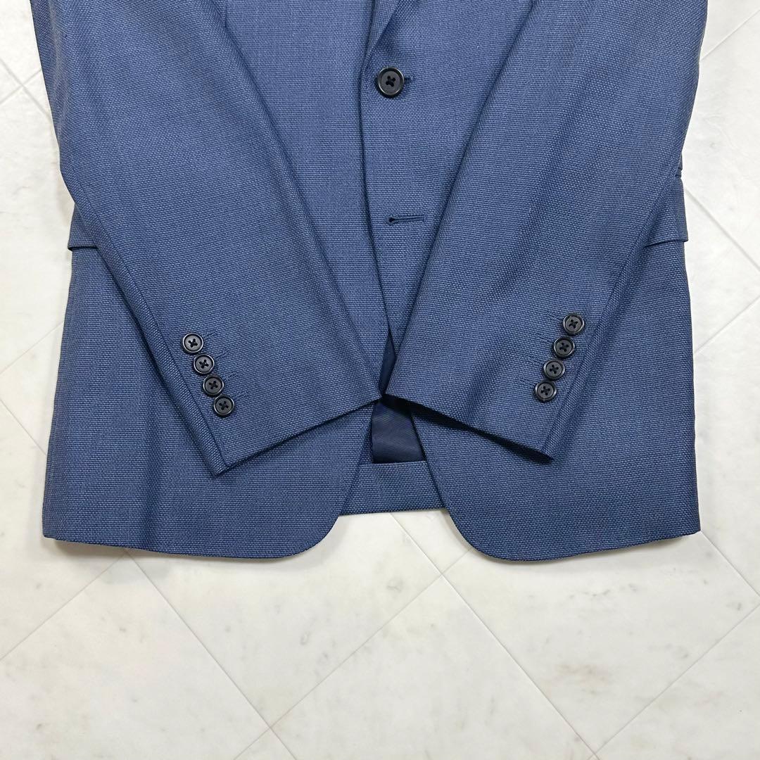 Paul Smith ポールスミス【M】シルク混テーラードジャケット ネイビー