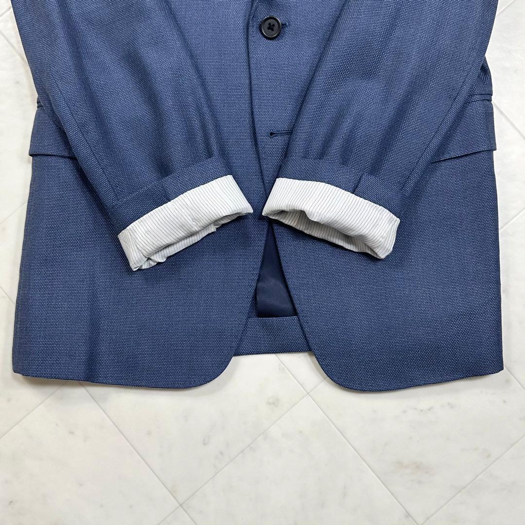 Paul Smith ポールスミス【M】シルク混テーラードジャケット ネイビー
