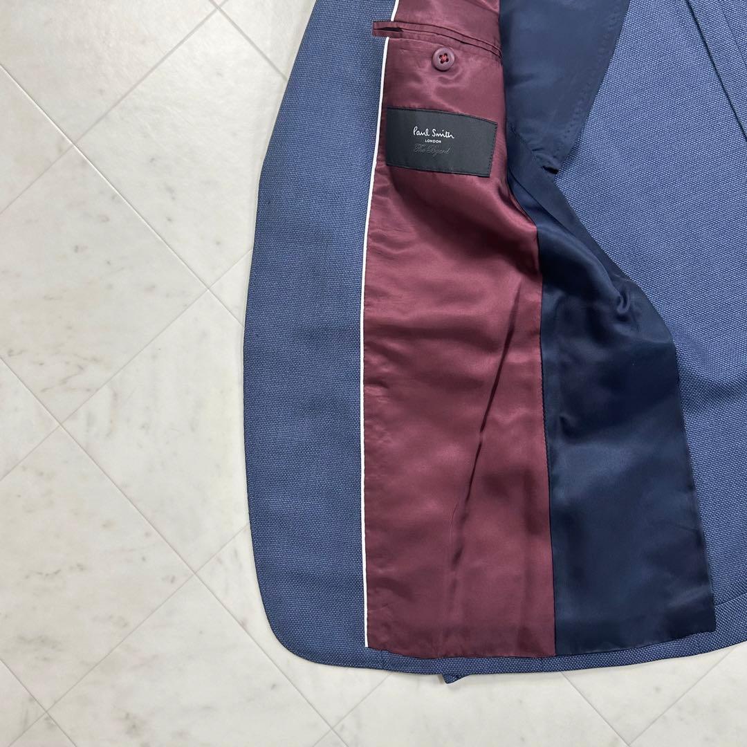 Paul Smith ポールスミス【M】シルク混テーラードジャケット ネイビー