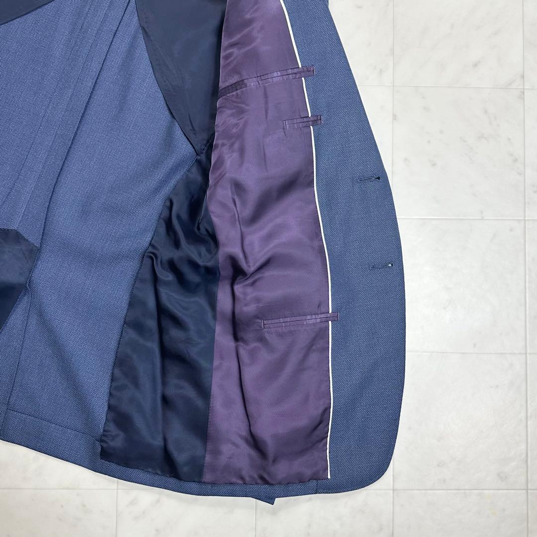 Paul Smith ポールスミス【M】シルク混テーラードジャケット ネイビー