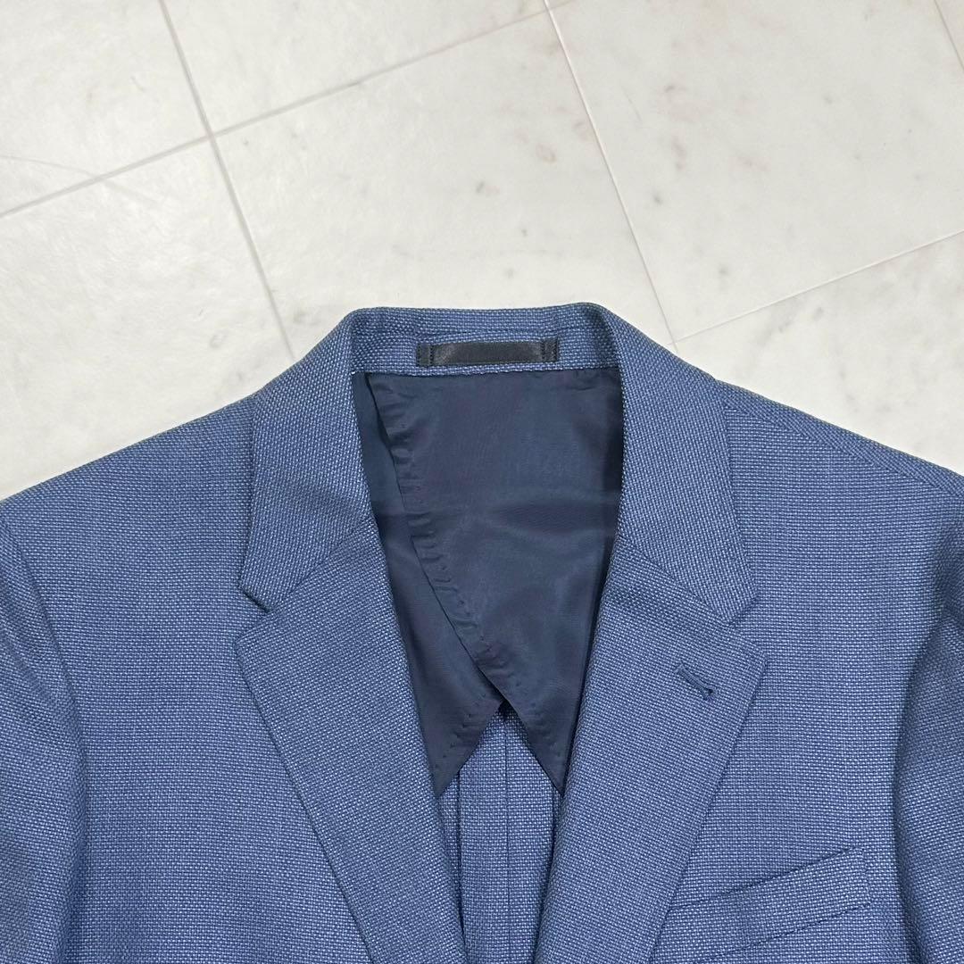 Paul Smith ポールスミス【M】シルク混テーラードジャケット ネイビー