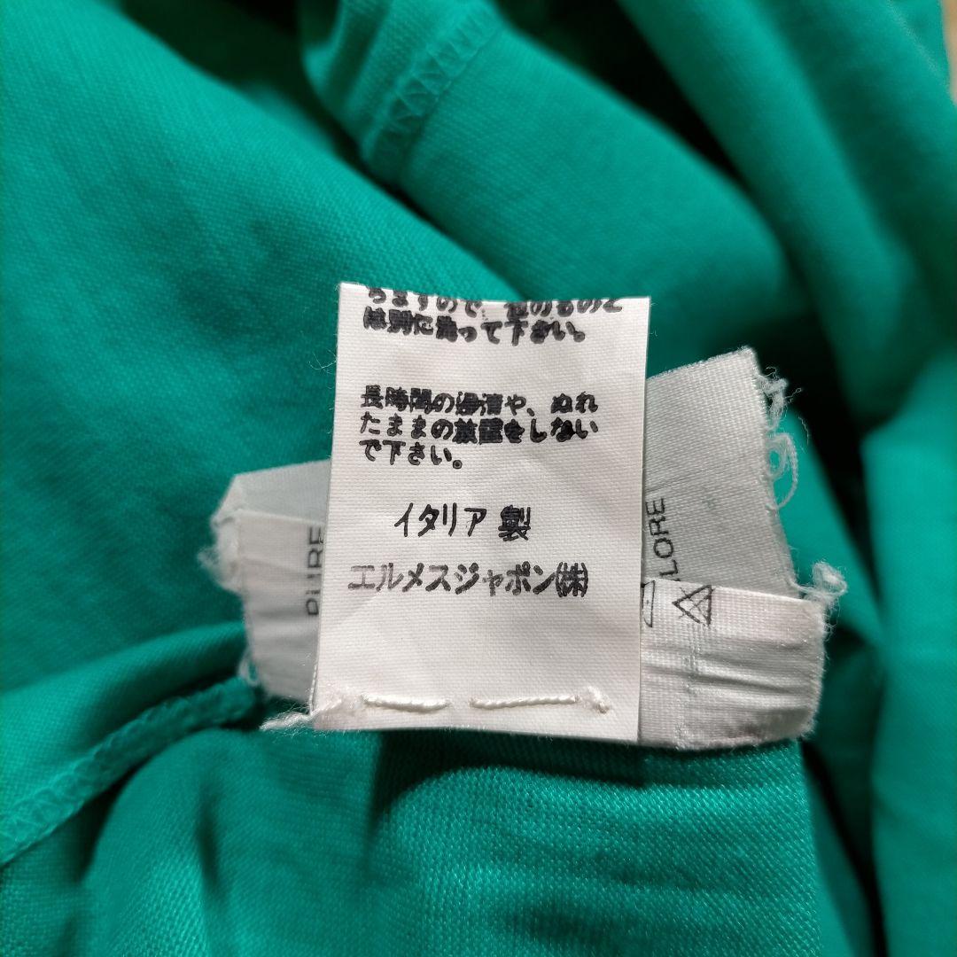 エルメス エクスリブリス刺繍 半袖 ポロシャツ 48 実寸小さめ