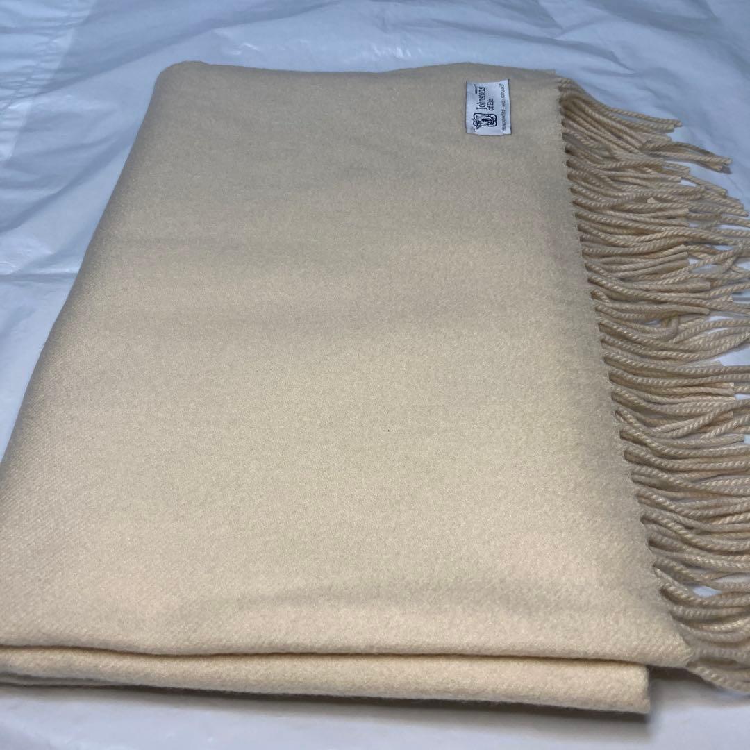 専用 ジョンストンズ カシミヤ100％ 大判ストール オフホワイト ナチュラル