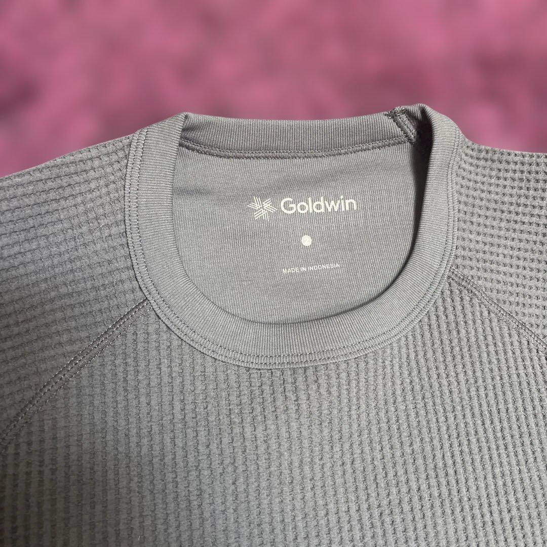 Goldwin チャコールグレー　ワッフルTシャツ