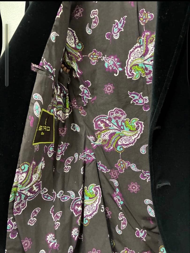 美品‼️ ETRO エトロ　ブラックベロアジャケット
