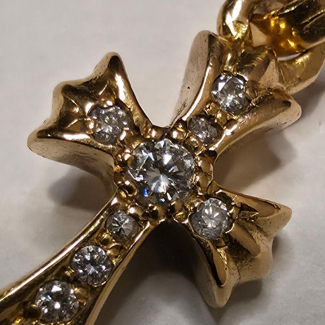 クロムハーツ　CHクロス ベビーファットチャーム　22K　パヴェダイヤモンド