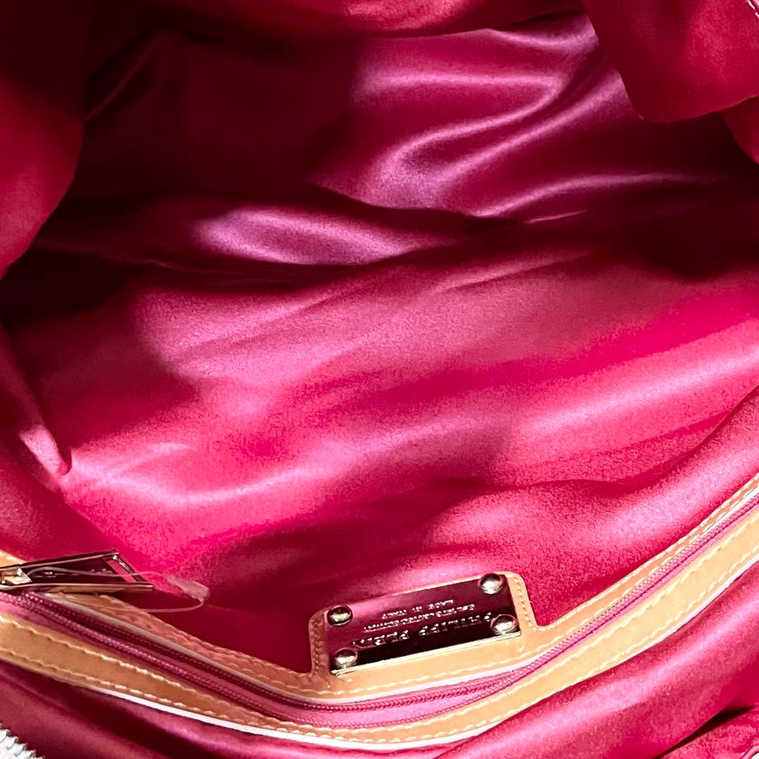 希少 ✨美品 ✨フィリッププレイン　デニム スカル ボストンバッグ ビジュー
