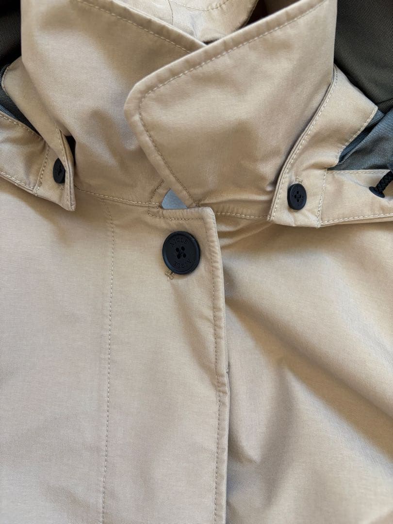 美品★AIGLE★GORE-TEX 透湿防水・防風ベルトフード付コート36サイズ