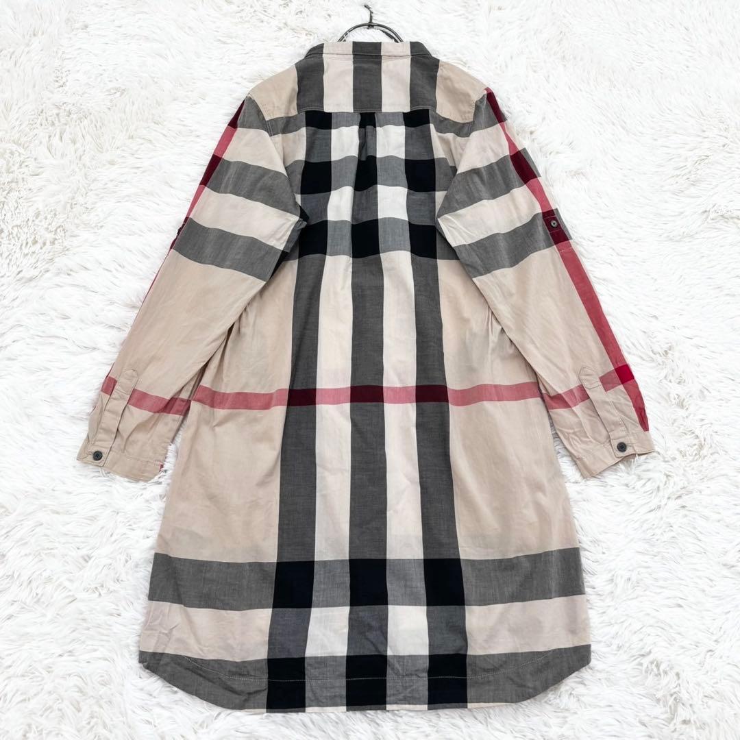 BURBERRY メガチェック 長袖 シャツワンピース S相当