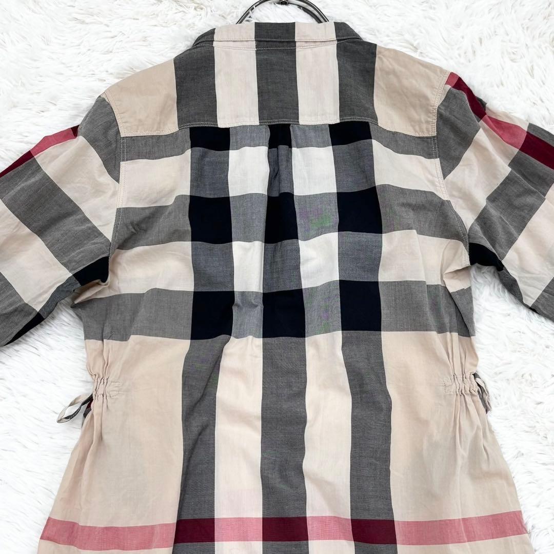 BURBERRY メガチェック 長袖 シャツワンピース S相当