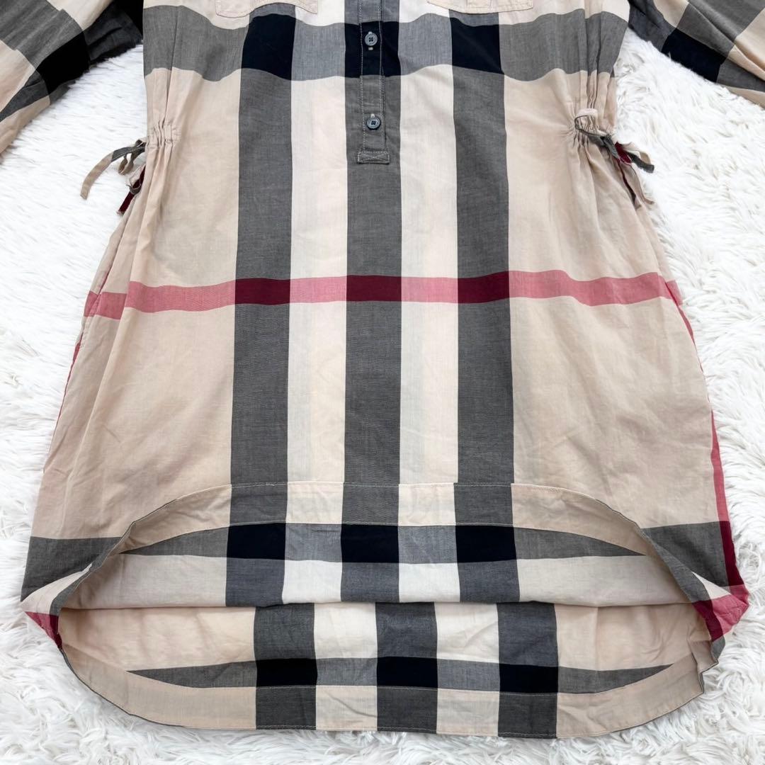 BURBERRY メガチェック 長袖 シャツワンピース S相当
