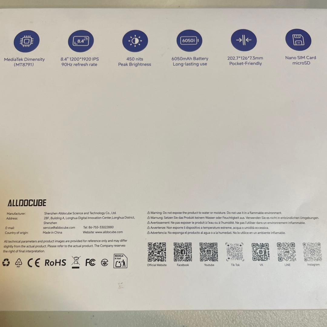 【ジャンク品】ALLDOCUBE iPlay 70 mini Pro タブレット