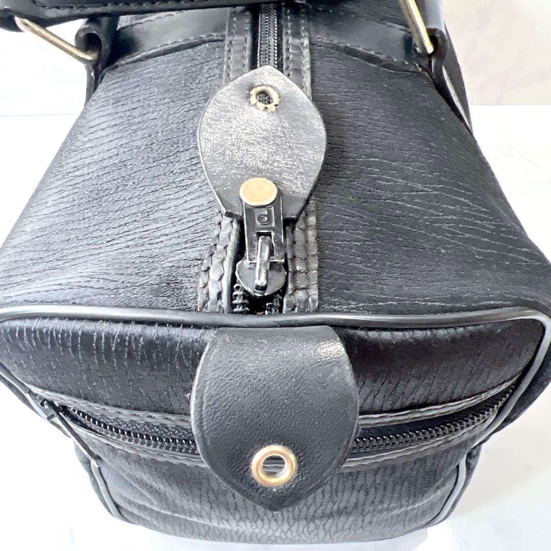 ダンヒル ボストンバッグ ナイロン レザー ブラック A4 dunhill