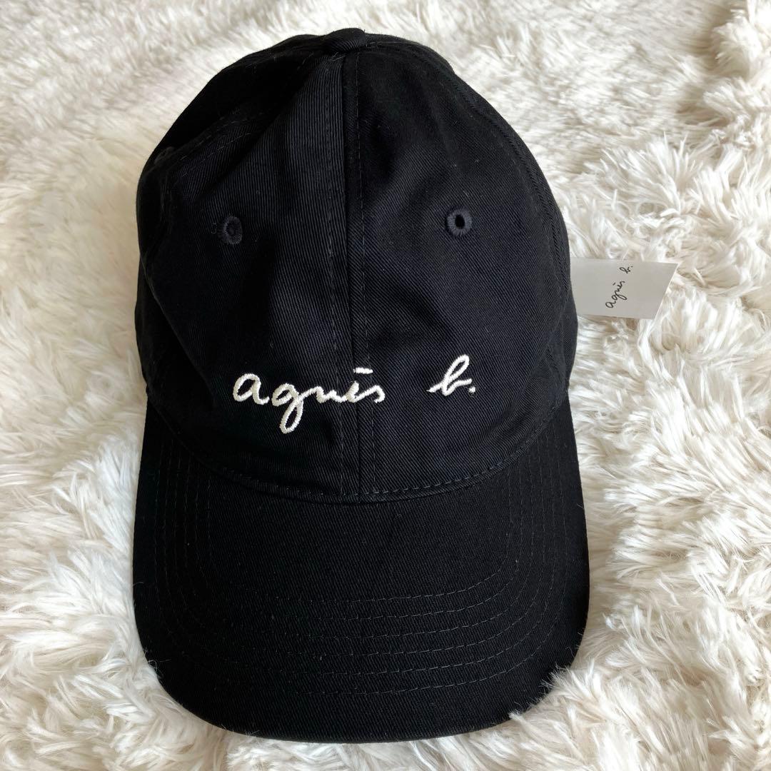 新品タグ付き agnès b. アニエス・ベー メンズ ロゴ コットン キャップ