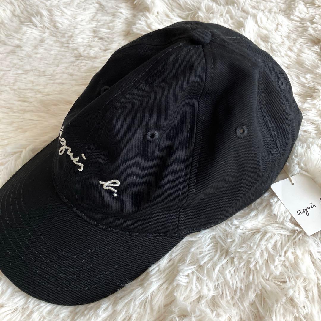 新品タグ付き agnès b. アニエス・ベー メンズ ロゴ コットン キャップ