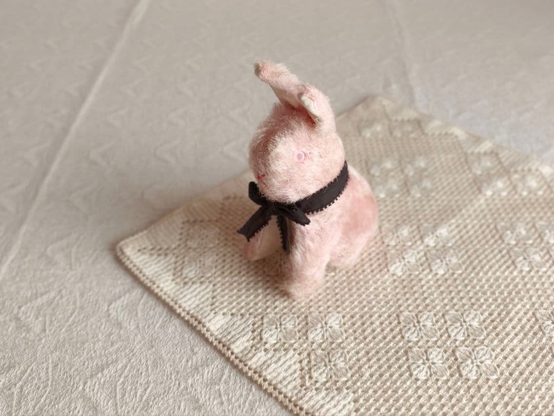 * vintage rabbit ୨୧ フォルムの可愛い ピンクの ウサちゃん
