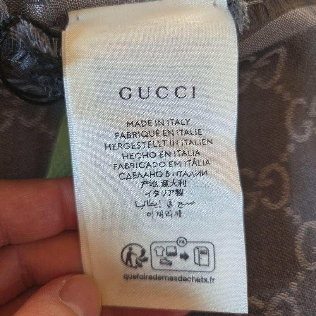 GUCCI グレー GGロゴ ストール