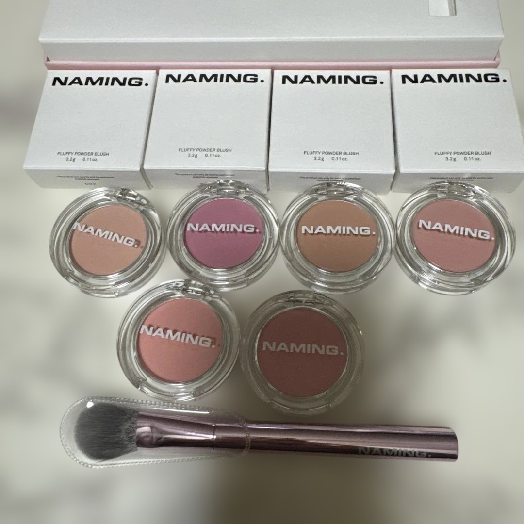 NAMING. パウダーチーク6個セット 、ブラシギフトボックス入り
