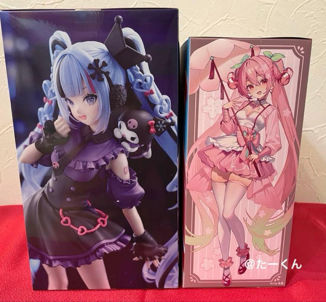 桜ミク AMP＋ フィギュア 〜桜ドレスver.〜　雪ミク✕クロミ
