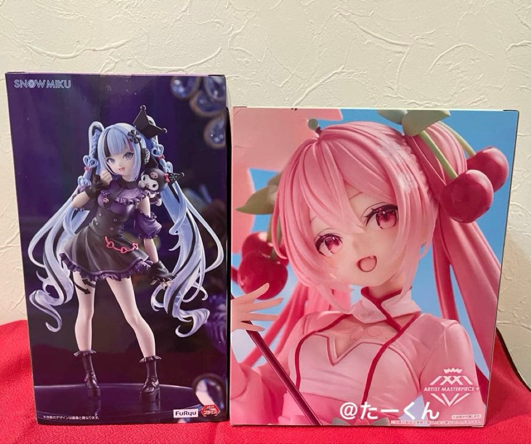 桜ミク AMP＋ フィギュア 〜桜ドレスver.〜　雪ミク✕クロミ