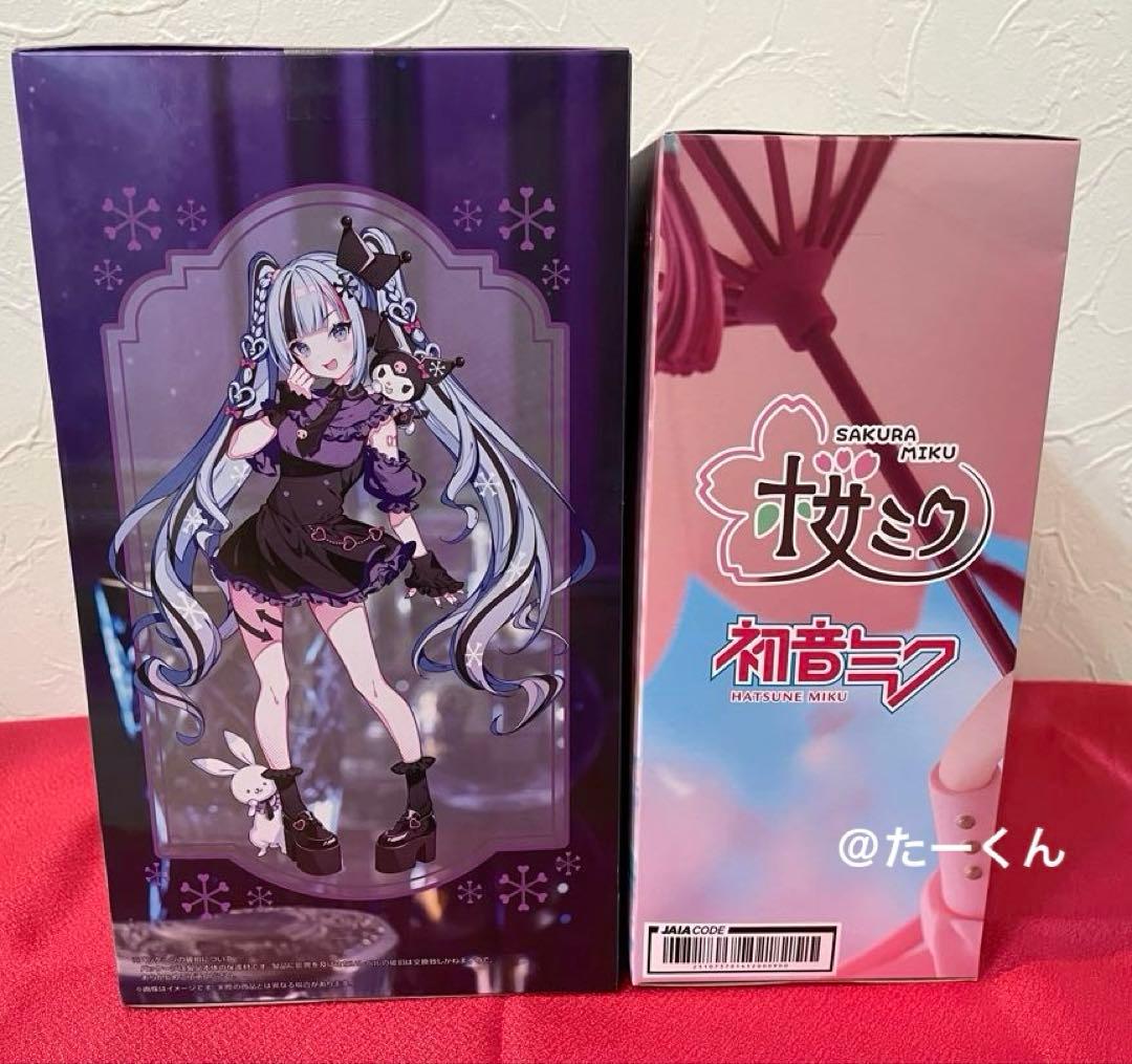 桜ミク AMP＋ フィギュア 〜桜ドレスver.〜　雪ミク✕クロミ