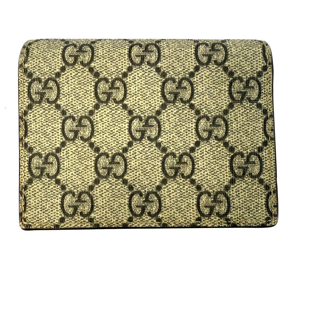 【みー】GUCCI グッチ二つ折り財布 GGスプリーム アニマルPVC