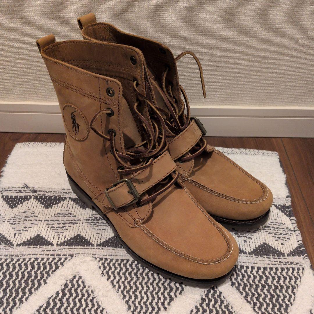 Ralph Lauren ベージュ モカシンブーツ