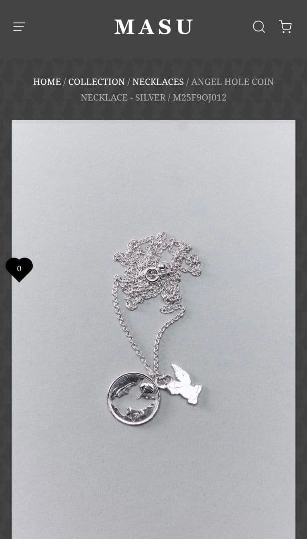 アクセサリー MASU / ANGEL HOLE COIN NECKLACE