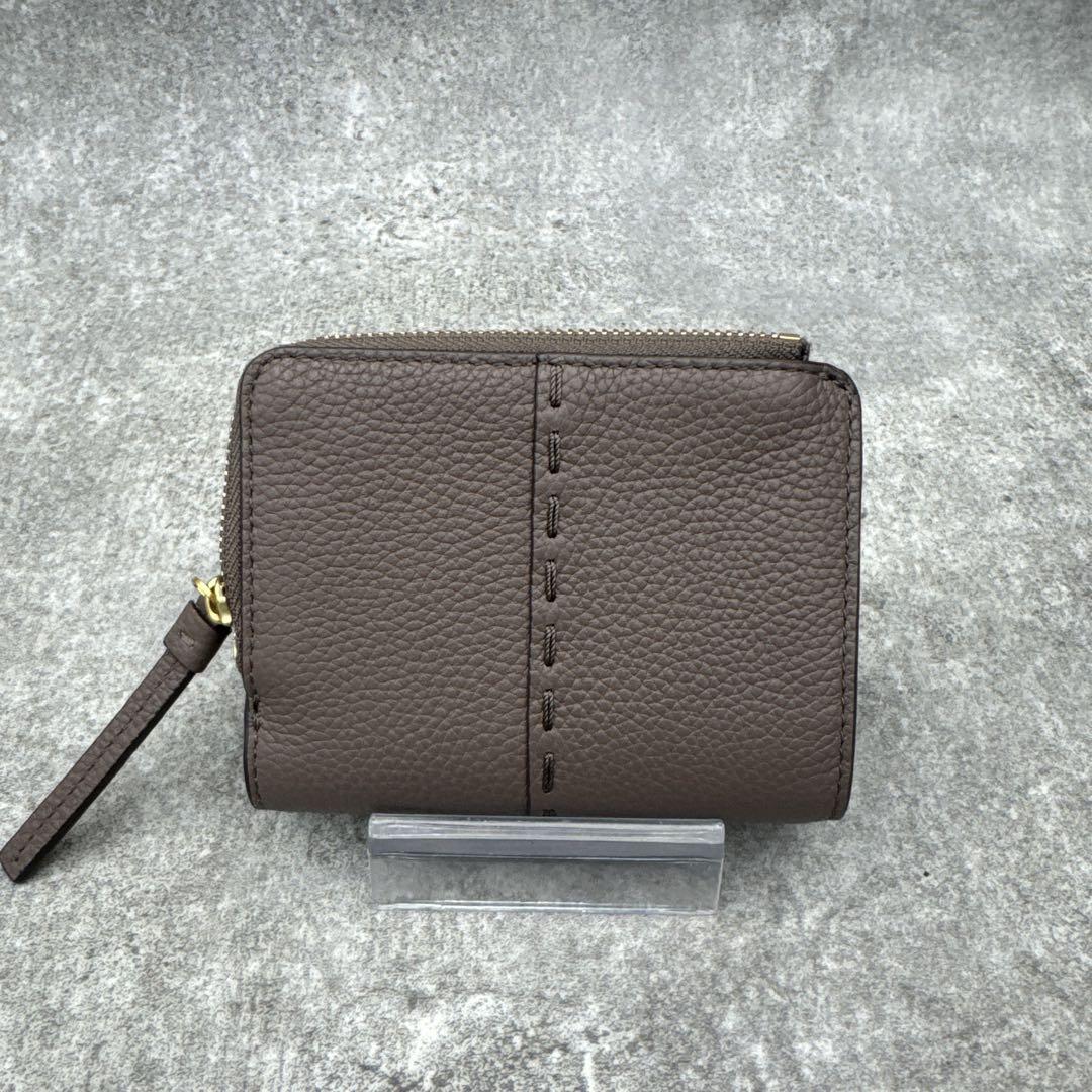 極美品　トリーバーチ　マックグロー　コンパクトウォレット　グレージュ