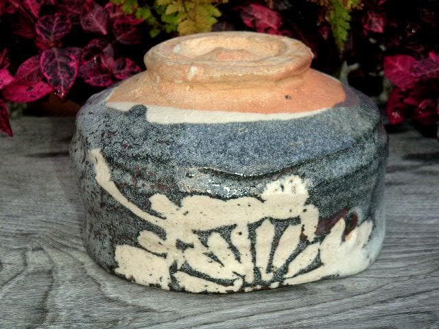 ♥鼠志野　茶碗　無銘　骨董品