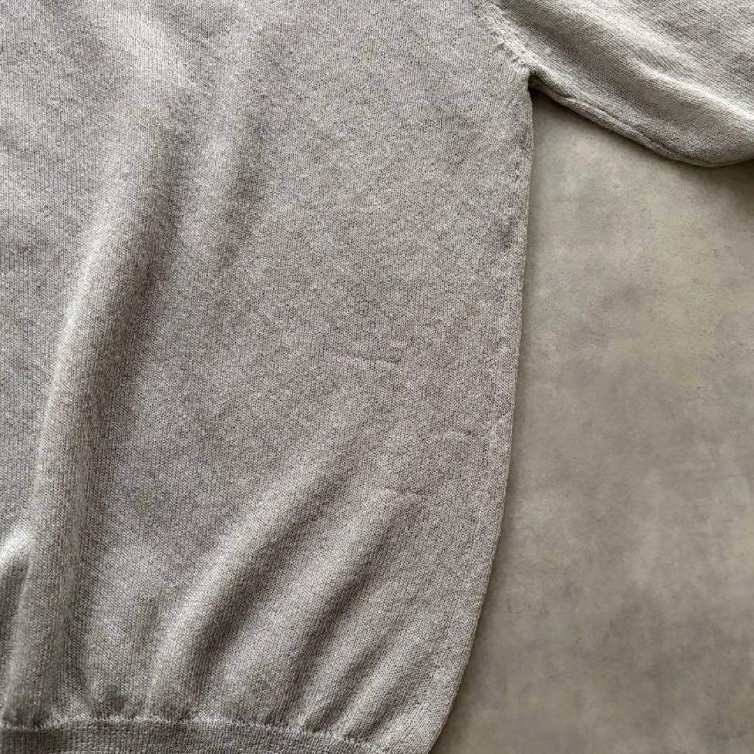 25SS mizuiro ind 麻混 ビッグシルエットカーディガン グレージュ