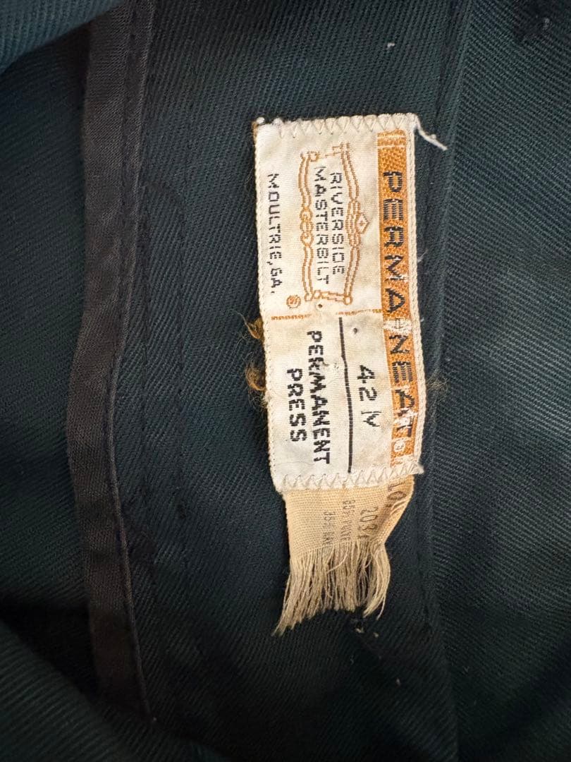 70s ワークシャツ　USA製　ジップシャツ　TALON ZIP 短丈
