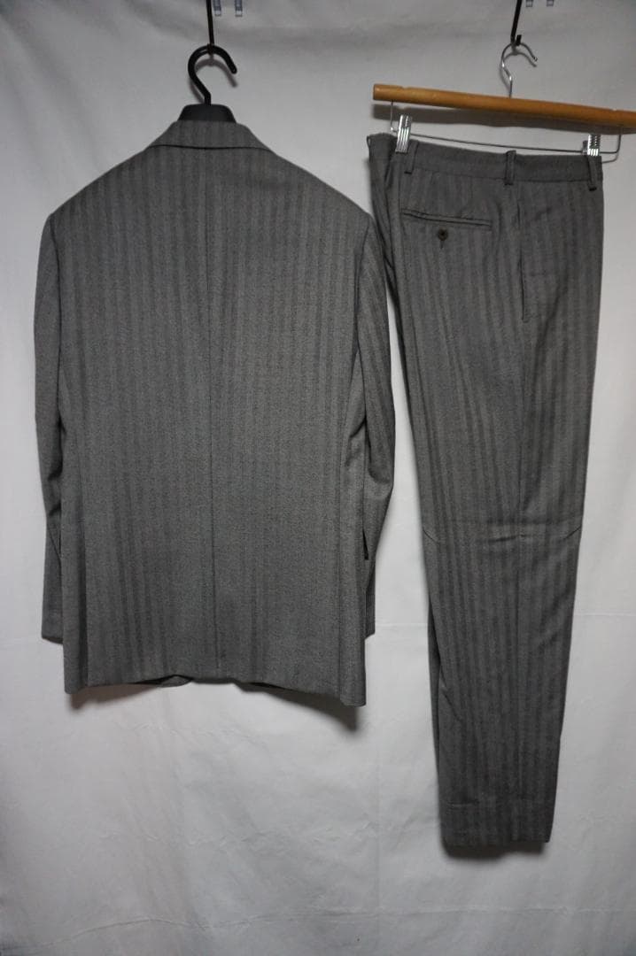 【美品】 CARUSO カルーゾ スーツ 【サイズ46】 ウール カシミヤ