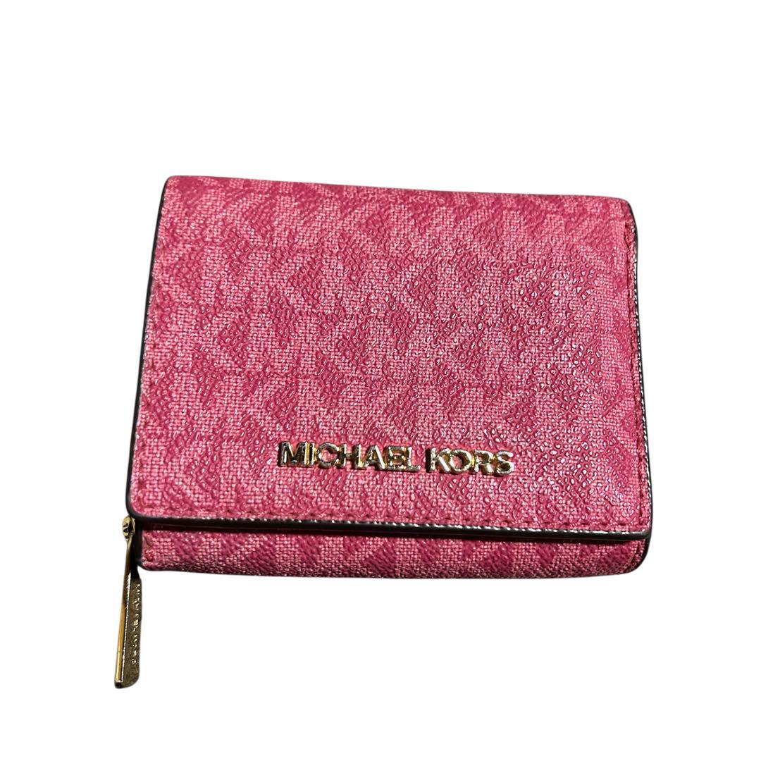 美品　MICHAEL KORS ピンク 三つ折り財布