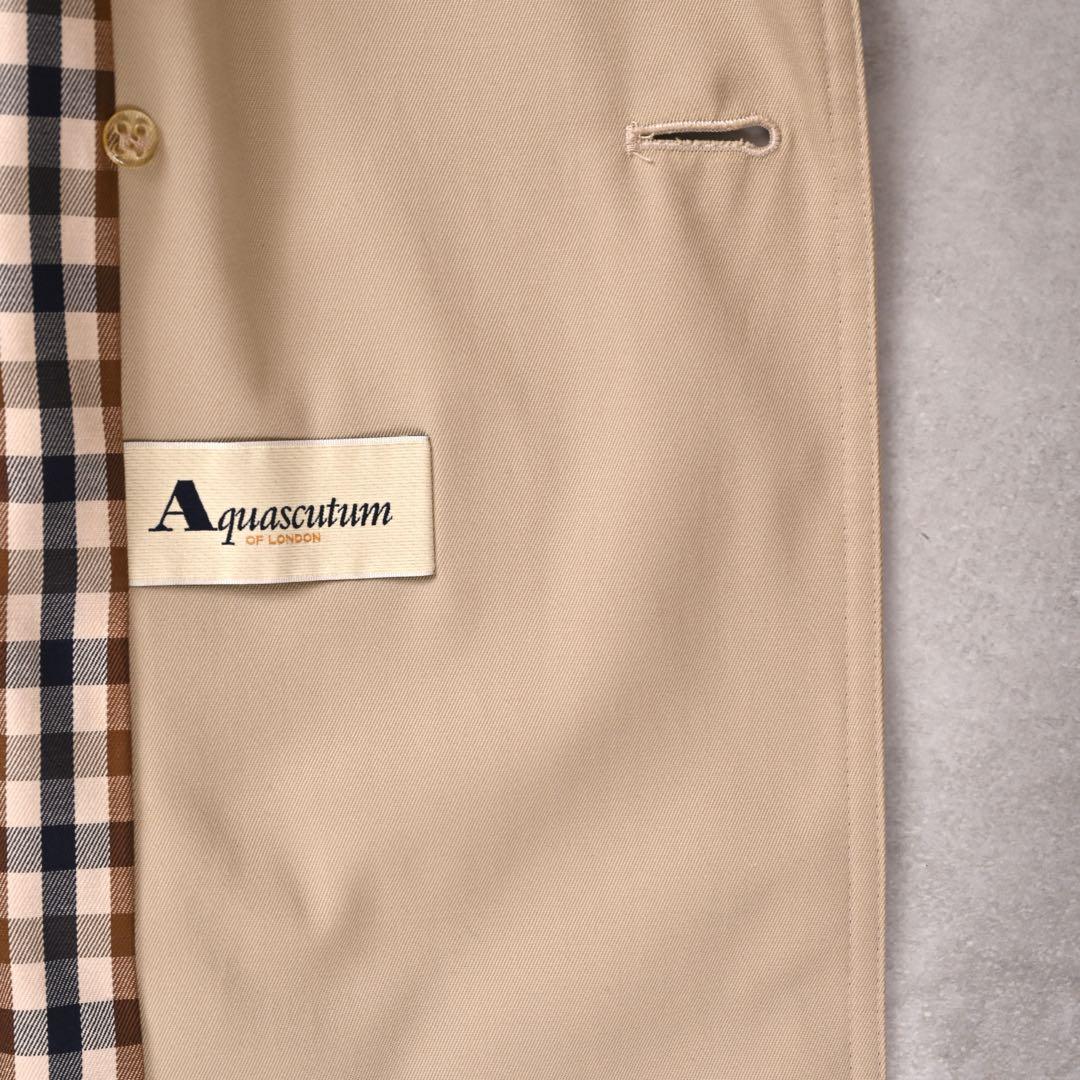 着丈120cm大きめ&美品✨️Aquascutumトレンチコート代理店タグ英国製