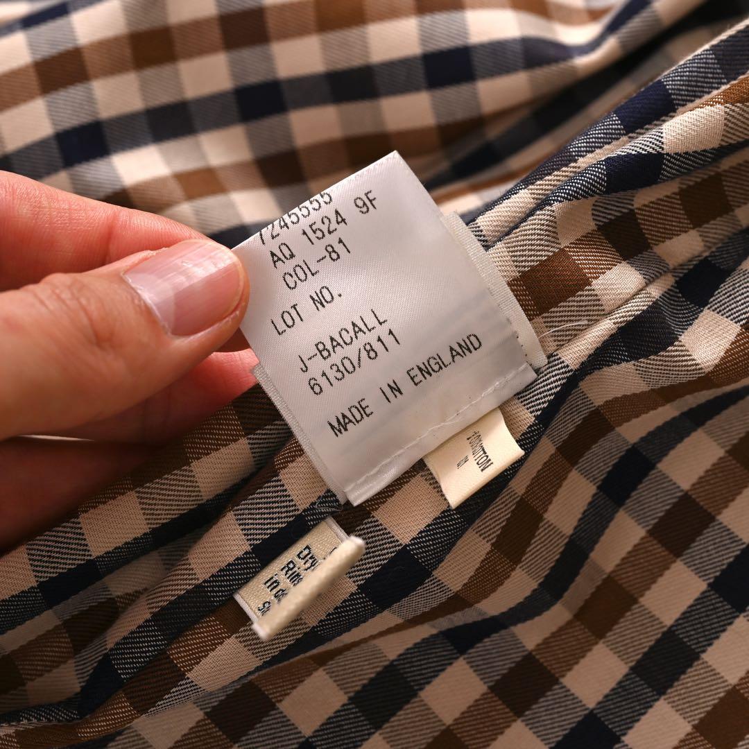 着丈120cm大きめ&美品✨️Aquascutumトレンチコート代理店タグ英国製