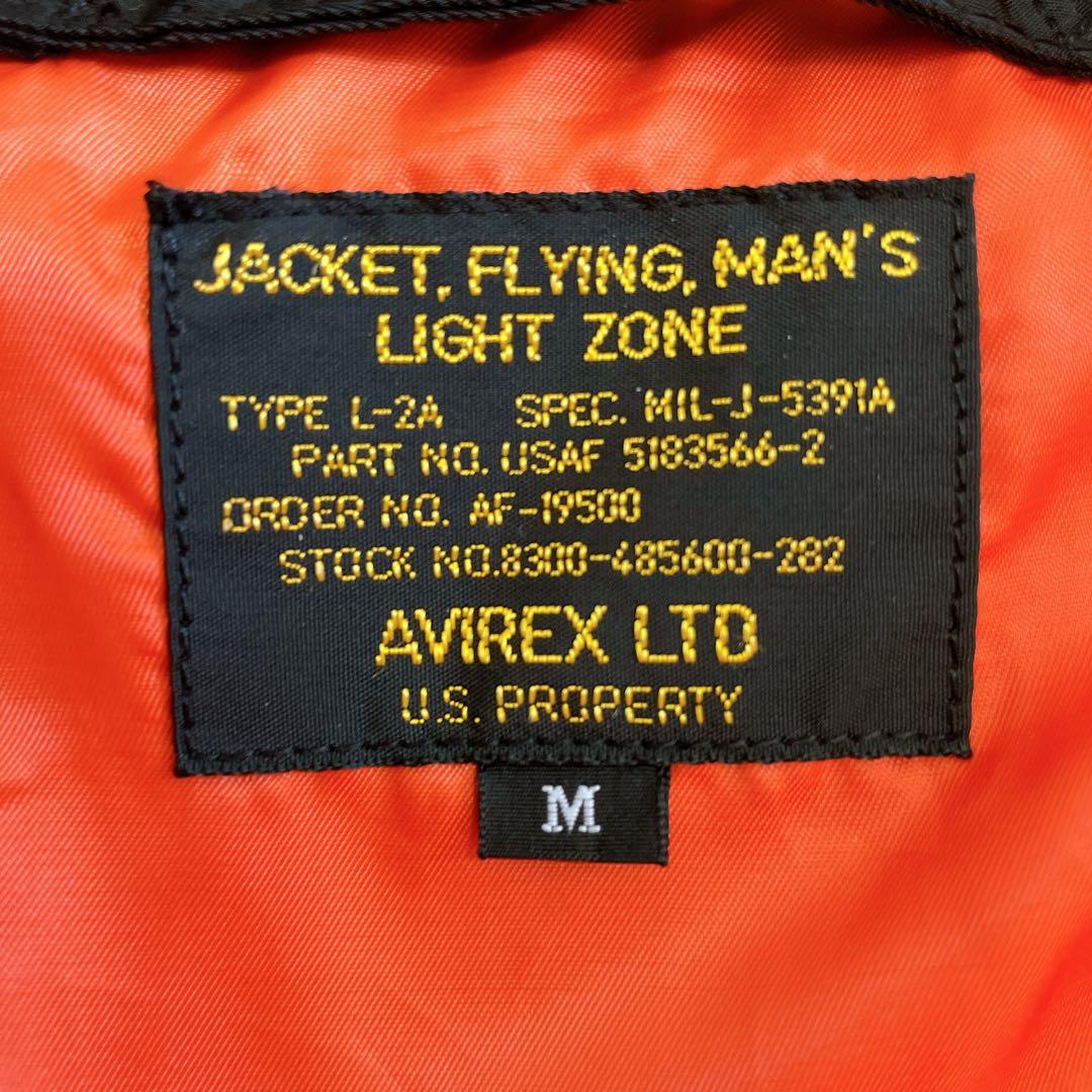 AVIREX パッチデザイン MA-1 フライトジャケット ブラック Mサイズ