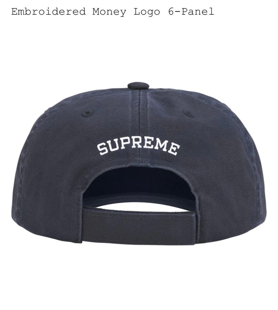 supreme Embroidered Money Logo 6-Panel 紺