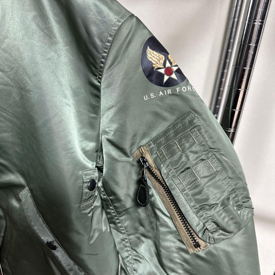 REAL SIMONS MA-1ジャケット オリーブグリーン Mサイズ
