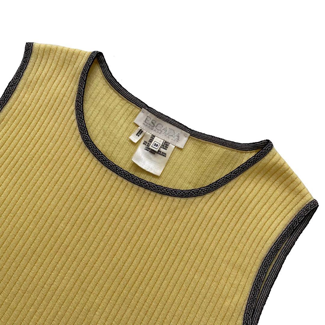 美品 ESCADA エスカーダ アンサンブル ニット カーディガン 38