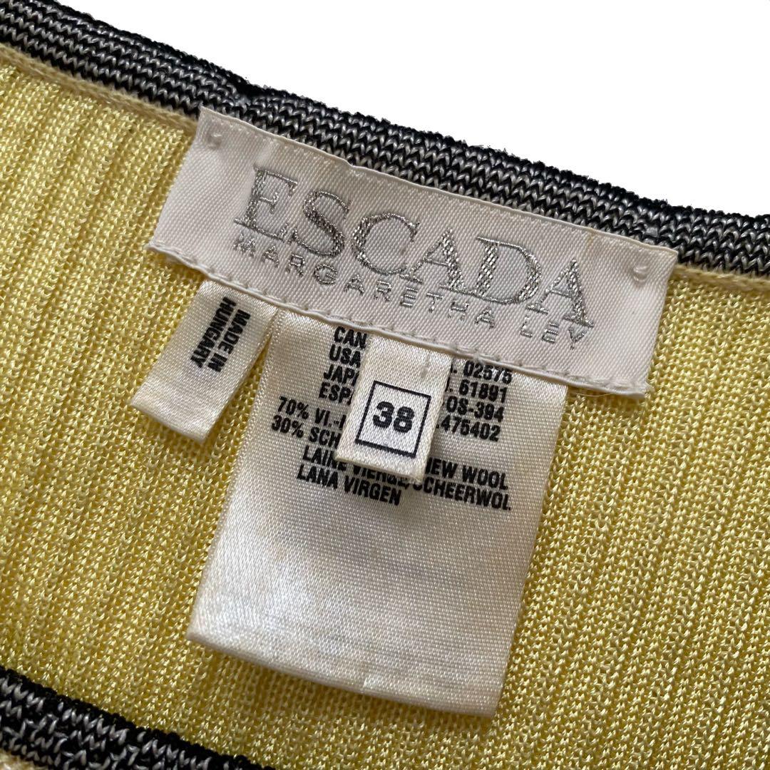 美品 ESCADA エスカーダ アンサンブル ニット カーディガン 38
