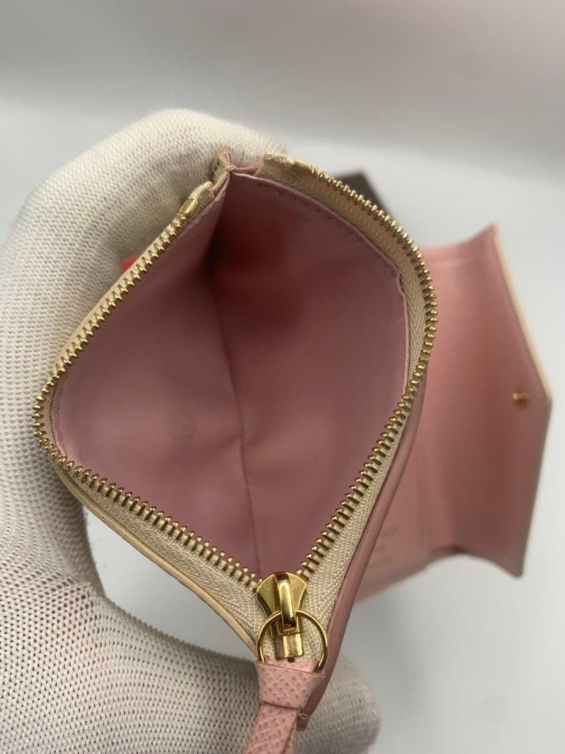 【美品】 ルイヴィトン 財布 ダミエ アズール ヴィクトリーヌ ローズバレリーヌ