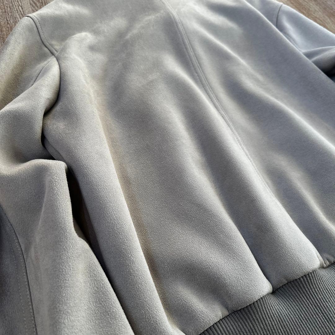 ZARA フェイクスウェードジャケット　ライトグレー　L