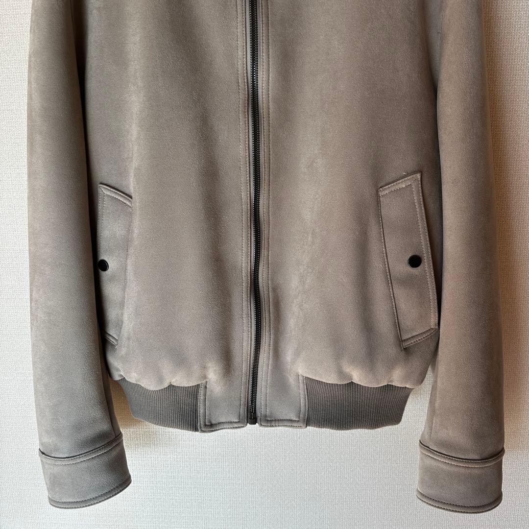 ZARA フェイクスウェードジャケット　ライトグレー　L