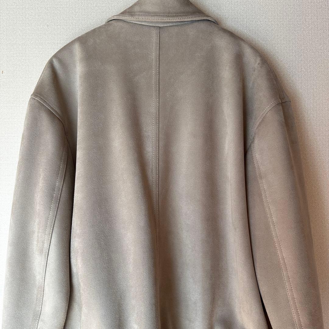ZARA フェイクスウェードジャケット　ライトグレー　L